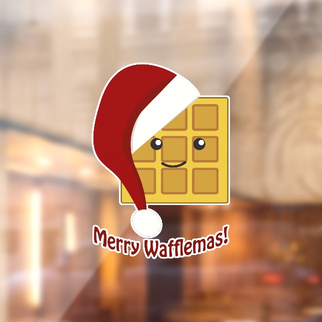 Autocollant Pour Fenêtre Merry Wafflemas Christmas Wafflemas  (Feuille 2)
