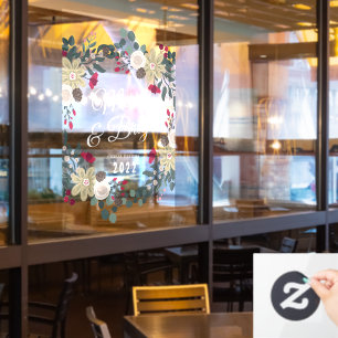 Autocollant Pour Fenêtre Merveille en couronne botanique et restaurant lumi