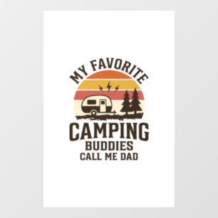 Autocollant Pour Fenêtre Mes copains de camping préférés m'appellent Papa V