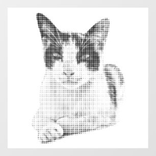 Autocollant Pour Fenêtre Miaou Demi-teinte