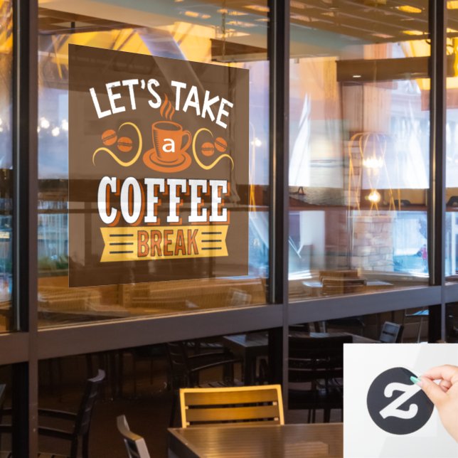 Autocollant Pour Fenêtre mignon café mot art Fenêtre Classer (Fenêtre du restaurant)