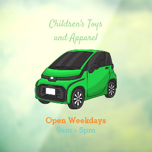 Autocollant Pour Fenêtre Mignonne micro-voiture verte