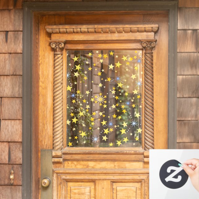 Autocollant Pour Fenêtre Mignonnes Étoiles Noël & Nouvel An Décoratif (Porte d'accueil)