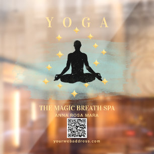 Autocollant Pour Fenêtre ** Mindfulness Reiki Yoga Man Stars Méditation