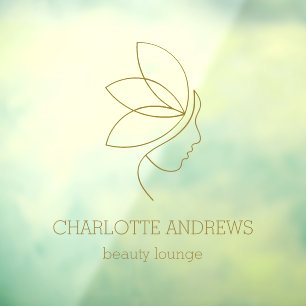 Autocollant Pour Fenêtre Minimal, Beauté, Logo, Marque de nom d'entreprise