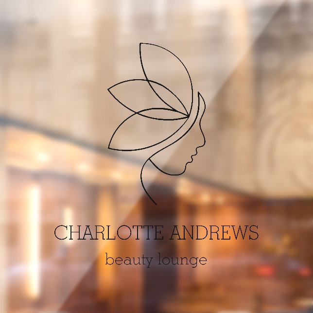 Autocollant Pour Fenêtre Minimal, Beauté, Logo, Marque de nom d'entreprise (Feuille 2)