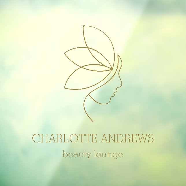 Autocollant Pour Fenêtre Minimaliste, Beauté, Logo, Marque de nom d'entrepr (Feuille 3)