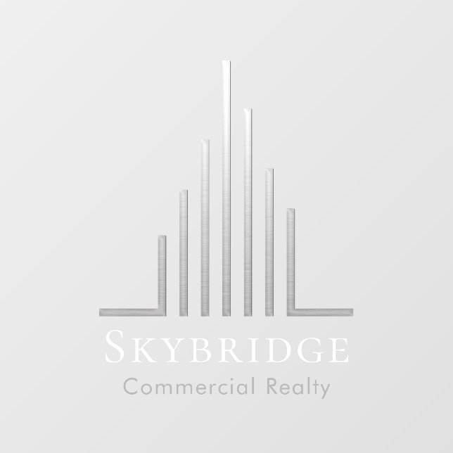 Autocollant Pour Fenêtre Minimalistic Real Estate Logo Window Cling (Feuille)