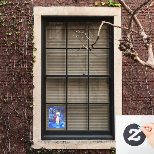 Autocollant Pour Fenêtre Miséricorde divine Jésus marchant sur l'eau avec l (Fenêtre d'accueil)