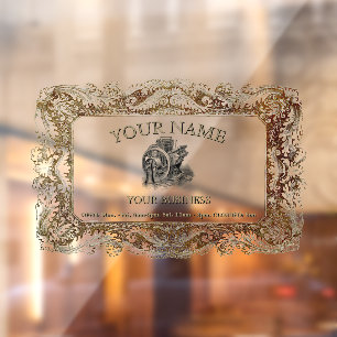 Autocollant Pour Fenêtre Modèle de bordure Steampunk de l'ère victorienne a