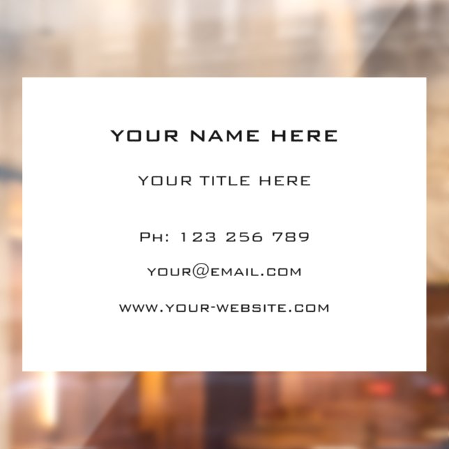 Autocollant Pour Fenêtre Modèle de film adhésif personnalisé pour vitrine d (Feuille 2)