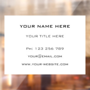 Autocollant Pour Fenêtre Modèle de film adhésif personnalisé pour vitrine d