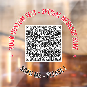 Autocollant Pour Fenêtre Modèle de film adhésif pour fenêtre avec code QR p