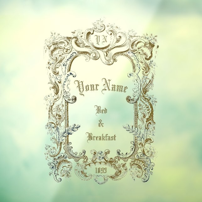 Autocollant Pour Fenêtre Modèle de lit & petit déjeuner de bordure de l'ère (Feuille 3)