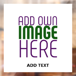 AUTOCOLLANT POUR FENÊTRE MODELE DE TEXTE D'IMAGE BLANC SIMPLE ÉDITABLE MODE