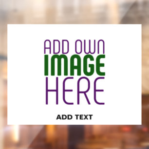 AUTOCOLLANT POUR FENÊTRE MODELE DE TEXTE D'IMAGE BLANC SIMPLE ÉDITABLE MODE