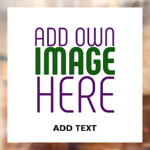 AUTOCOLLANT POUR FENÊTRE MODELE DE TEXTE D'IMAGE BLANC SIMPLE ÉDITABLE MODE
