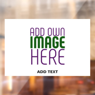 AUTOCOLLANT POUR FENÊTRE MODELE DE TEXTE D'IMAGE BLANC SIMPLE ÉDITABLE MODE
