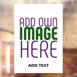 AUTOCOLLANT POUR FENÊTRE MODÈLE DE TEXTE D'IMAGE BLANCHE SIMPLE ÉDITABLE MO