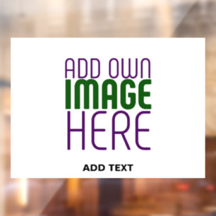 AUTOCOLLANT POUR FENÊTRE MODELE DE TEXTE D'IMAGE BLANCHE SIMPLE ÉDITABLE MO