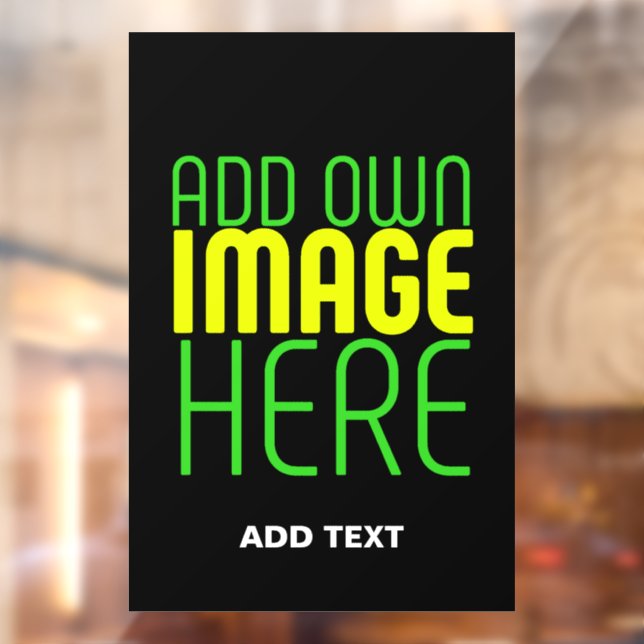 AUTOCOLLANT POUR FENÊTRE MODELE DE TEXTE D'IMAGE NOIRE SIMPLE ET MODIFIABLE (Feuille 2)