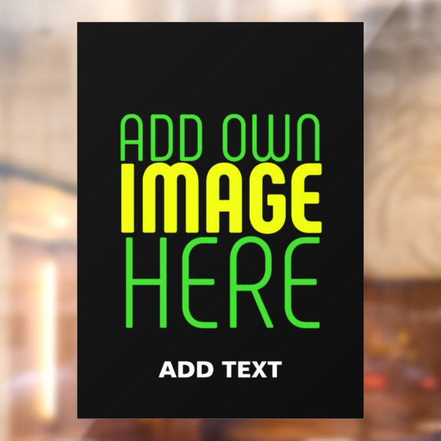 AUTOCOLLANT POUR FENÊTRE MODELE DE TEXTE D'IMAGE NOIRE SIMPLE ET MODIFIABLE (Feuille 2)