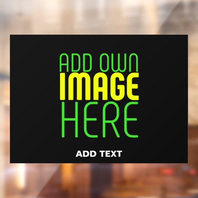 AUTOCOLLANT POUR FENÊTRE MODELE DE TEXTE D'IMAGE NOIRE SIMPLE ET MODIFIABLE (Feuille 2)