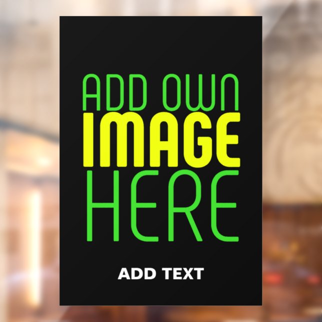 AUTOCOLLANT POUR FENÊTRE MODELE DE TEXTE D'IMAGE NOIRE SIMPLE ET MODIFIABLE (Feuille 2)