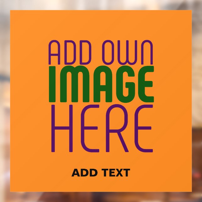AUTOCOLLANT POUR FENÊTRE MODÈLE DE TEXTE D'IMAGE ORANGE FONCÉ ÉDITABLE MODE (Feuille 2)