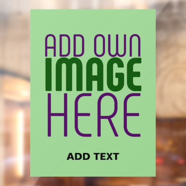 AUTOCOLLANT POUR FENÊTRE MODELE DE TEXTE D'IMAGE VERT MENTHE ÉDITABLE MODER (Feuille 2)