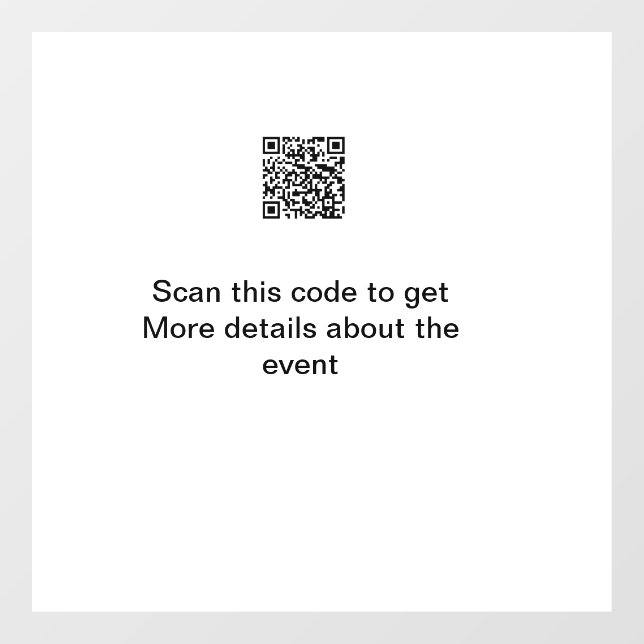Autocollant Pour Fenêtre Modèle d'événement commercial simple analyse code  (Feuille)