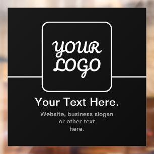 Autocollant Pour Fenêtre Modèle moderne pour votre logo   Noir & Blanc