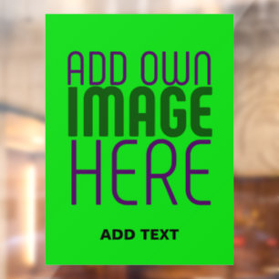 AUTOCOLLANT POUR FENÊTRE MODÈLE TEXTE D'IMAGE VERTE MODERNE ÉDITABLE LIME