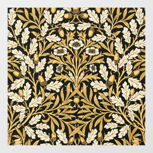 Autocollant Pour Fenêtre Modèle William Morris Vintage Gold Black Oak