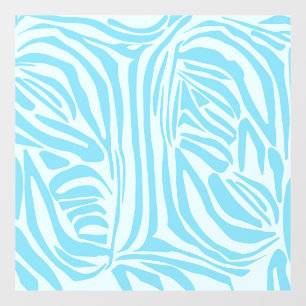 Autocollant Pour Fenêtre Modèle Zèbre Bleu