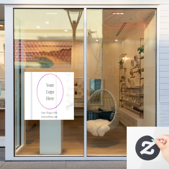 Autocollant Pour Fenêtre Modèles personnalisables modernes de logo d'entrep (Vitrine du magasin)