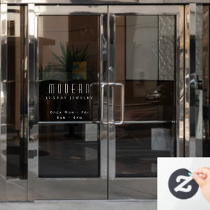 Autocollant Pour Fenêtre Moderne Élégant bijoux de luxe affaires à trave