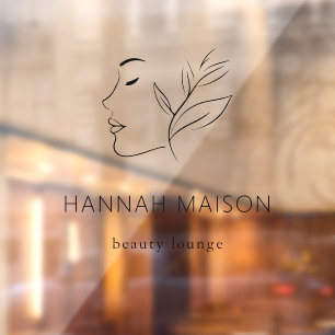 Autocollant Pour Fenêtre Moderne, Logo Femme, Marque De Nom D'Entreprise