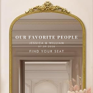 Autocollant Pour Fenêtre Moderne Nos gens préférés Mariage miroir Decal