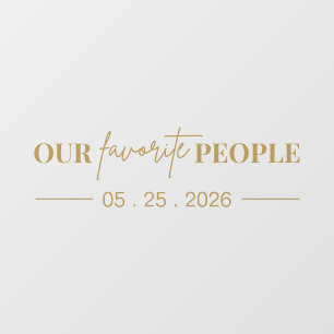 Autocollant Pour Fenêtre Moderne Nos gens préférés Mariage miroir Decal