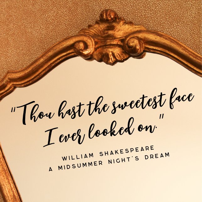 Autocollant Pour Fenêtre Moderne Propre Élégant Script Citation Miroir (Créateur téléchargé)