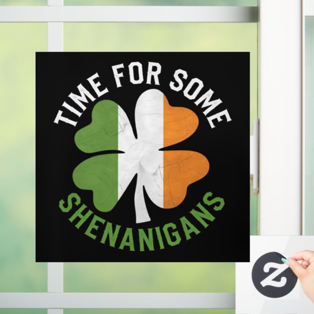 Autocollant Pour Fenêtre Moment pour quelques bêtises Trèfle Saint-Patrick (Maison)