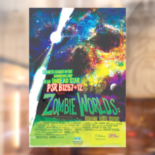 Autocollant Pour Fenêtre Mondes Zombie Galaxie d'Halloween