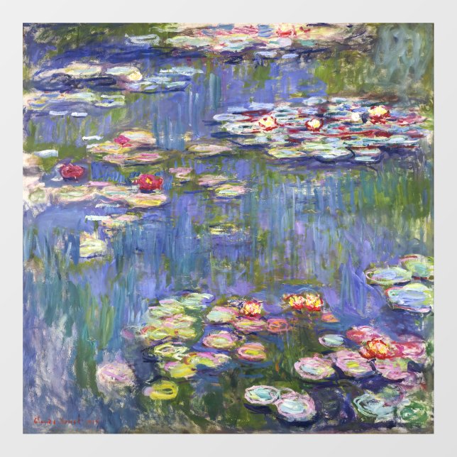 Autocollant Pour Fenêtre Monet - Lys d'eau / Nympheas (Feuille)