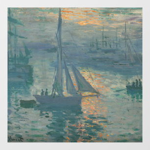 Autocollant Pour Fenêtre Monet Sunrise Marine Impressionnisme peinture