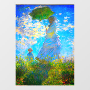 Autocollant Pour Fenêtre Monet Woman avec un parasol