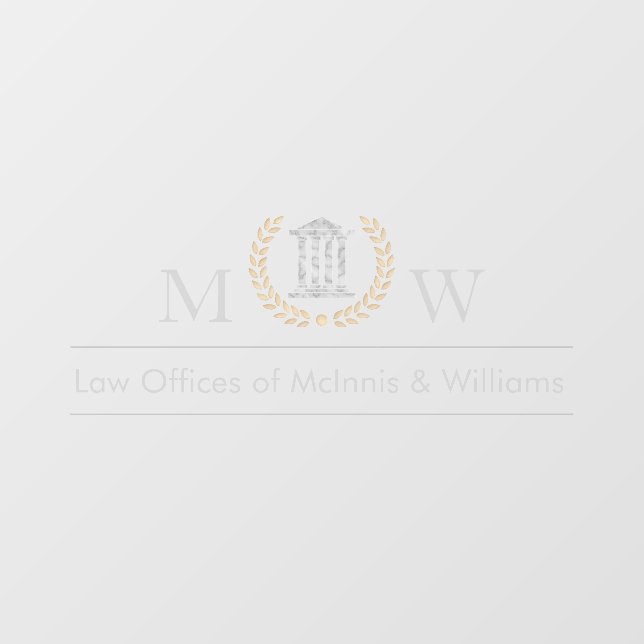 Autocollant Pour Fenêtre Monogramed Courthouse (Feuille)