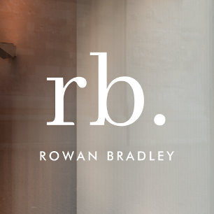 Autocollant Pour Fenêtre Monogramme Classic Élégant Moderne Minimale Plaque