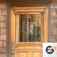 Monogramme gothique blanc Nom Medieval Librairie