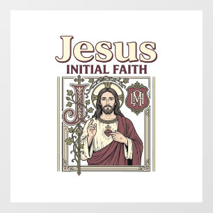 Autocollant Pour Fenêtre Monogramme initial de Jésus Foi Monogramme initial
